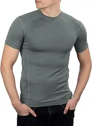 [281Z] Mens Military Moisture Wicking T-Shirt - Tactical Training Army Professional - Polartec Delta (Foliage Green)