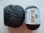 DMC Belinda wool/bamboo blend chunky yarn, charcoal, lot of 2 (67 yds each)