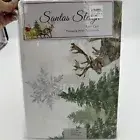 Benson Mills Santa sleigh 60” x 84” oblong tablecloth polyester textured print