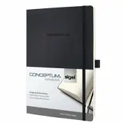 Sigel CONCEPTUM A4 Lined Softcover Notebook - Black