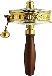 Tibetan Prayer Wheel 18cm Tibetan Crafts Hand-cranked Prayer Wheel Buddhist Ornaments Pure Copper Prayer Wheel