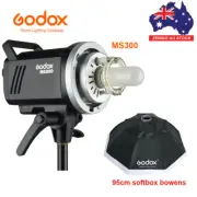Godox MS300 300w Studio Flash Light Strobe Head + 95cm Bowens Softbox