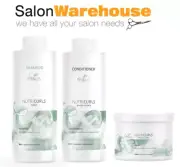 Wella NutriCurls Curls Trio, Curls Shamp 1L + Detangling Cond 1L + Mask - Aust