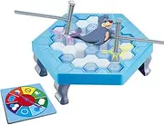 Break Ice Game, Two-Player Strategic Tabletop Game, Interactive Animal Saving Crossing Activity Toy for Family Parties and Friends Gatherings, 6.03x6.03x1.93 inches