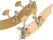 Labymos Tuning Pegs for Bass Open Gear Bass Tuner Vintage Durable Machine Heads Knob A Complete Set of Replacement Part