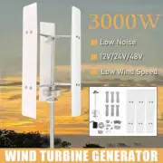 3KW 3-Blades Helix Wind Power Turbine Generator Vertical Axis Controller 12-48V