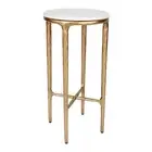 NEW Cafe Lighting Heston Petite Marble Side Table Brass