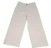 We The Free Womens Taupe High Rise Wide Leg Pants Flat Front Cotton Size 31 NWT