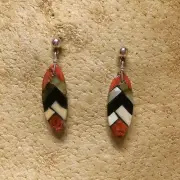 Earrings (E103): Santo Domingo Zuni Inlay Earrings