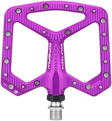 Wolf Tooth Ripsaw Platform MTB Mountain Bike Pedals Raw Ultraviolet Purple