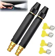 Metal Long Rod Sprinkler Nozzle, Garden Hose Nozzle Sprayer, Suitable for Watering Garden Multifunctional High Pressure Hose Nozzles Sprayer, Washing Cars, Pet Bath (2 PCS)