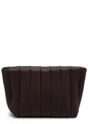 Maeden Boulevard Quilted Leather Pouch - Plum ONE SIZE