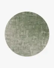 245' Round | Machine Washable Runner Rug | Kid & Pet Friendly | Indoor Rug | Impasto Sage Green Rug | Ruggable