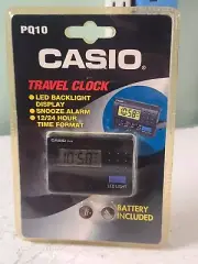 Vintage Casio PQ10 Travel Clock Snooze Alarm New Factory Sealed