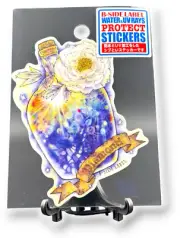 Peony Flower Sticker Diamond Magic Potion Bottle Sun Quirky Japan B-Side Label
