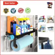 Easy Assembly Paper Towel Holder Shelf - Efficient Garage and Kitchen Organizer