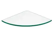 Glass Corner Shelf 9.8 in. x 9.8 in. DOLLE Glassline .31 in thick wall shelf