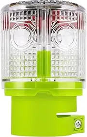 Aolyty LED Solar Strobe Security Lights, Warning Light, IP48 Waterproof Traffic Lamp, 360 Degree Super Bright Flashing Light for Construction Factory (White)