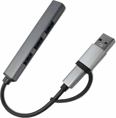 USB 3.0 Hub Adapter, USB C to USB Hub 3 Ports, 5V/3A USB C Splitter for Laptop,