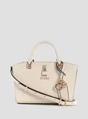 GUESS Women's White Queensland Mini Satchel Bag