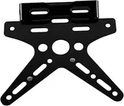 Motorbike Registration Plate Holder Electroplate Aluminum Alloy Motorcycle Rear License Plate Frame Motorbike Scooter Number Plate Holder(Black)