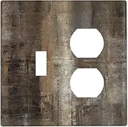Thsanju Outlet Covers Tan Brown Rustic Abstract Wood Vintage Wooden 2 Gang Decorative Switch Plates 1 Toggle Duplex Combo Light Switch Cover GFCI Socket Cover WallPlates for Farmhouse Home Decor