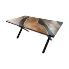 Black Epoxy Table Top / Dining Table/ Side Table/ Handmade Unique Table.