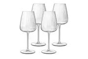 4pc Luigi Bormioli Optica 550ml Chardonnay White Wine Drink Glasses Set CLR