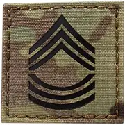 [Tactical Freaky] Multicam IR 2x2 US Army E-8 MSG Master Sergeant Rank Tactical Fastener Patch