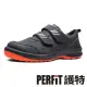 【PERFiT 護特】超輕 奈米碳纖頭 反光 橡膠大底扣帶安全鞋(PL007-BK/工作鞋/止滑鞋/CNS 20345認證)