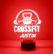 Cross Fit Lamp, Night Light, Personalized FREE, With Remote, Engraved Gift