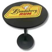 BUNDABERG RUM BUNDY PREMIUM BAR TABLE BLACK ADJUSTABLE HEIGHT NOT CAPTAIN MORGAN