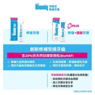 【Bioniq 貝歐尼官方直營】修復牙膏75mlx2 x 修復+護齦牙膏75mlx2(2+2入)