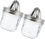 SECFOU 2pcs Handheld Stainless Steel Citrus Juicer Portable Manual Press for Juicing Oranges Lemons Versatile Home Kitchen Squeezer with Elegant Easy to Use
