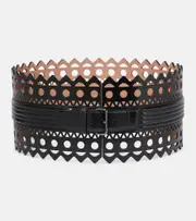 [Alaia] Alaïa Leather corset belt Inch 25.5 black
