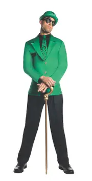 Dc Comics The Riddler Deluxe Adults Dress Up Party Costume Jacket Coat