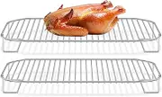 2Pcs/1Pc Roast Rack Compatible with Ninja Woodfire OG700 Series Stainless Steel Roast and Smoke Rack Evenly Heated Cooling Rack Stackable Reusable Metal Baking Rack for Roasting Grilling Drying Fxvhoj