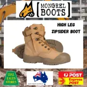 MONGREL Wheat High Leg ZipSider Boot w/ Scuff Cap