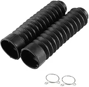 Peakloong Front Fork Cover, Rubber Motorcycle Front Fork Cover Gaiters Gators Boots Shock Damping Dust Cover (Black)