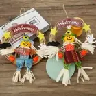 Scarecrow Wreath Hanging Fall Harvest Scarecrow Decoration Halloween Zhfsx