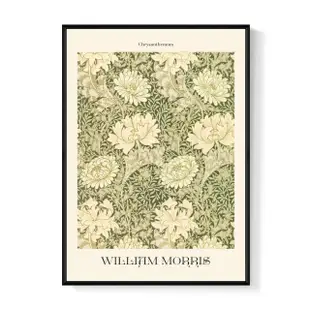【菠蘿選畫所】William Morris 菊花 - 30x40cm(復古花卉圖騰掛畫/臥室裝飾畫/開店送禮)