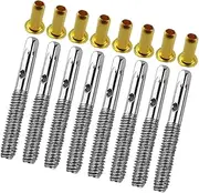 Abaodam 8 Sets Durable Piano Tuning Pins and Screws Kit for Guitars Violins Ukuleles Secure String Fixation Easy Installation Stable Performance with Steel Construction