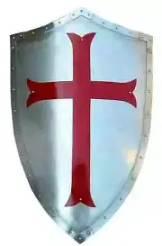 Medieval Knights Crusader Heater Shield | Warrior Templar Shield For Wall Décor