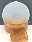 Tupperware Stack Cooker Microwave Set 4 qt Bowl Amber & Sheer Seal New