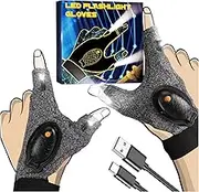 PARIGO Rechargeable LED Flashlight Waterproof Gloves - Christmas Stocking Stuffer Gifts for Men Gadgets