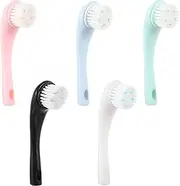 GANAZONO 5pcs Soft Bristle Facial Cleansing Brush Set Makeup Brush Cleaner Face Scrub Random Color