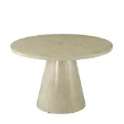 Raimon Furniture Fiore Round Wooden Kitchen Dining Table French Fawn 120cm - Natural