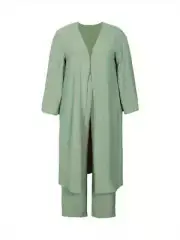 Plus Size Womens Sets Casual Sets 2 Pcs Womens Tunic Tops Loose Trousers Cardiga