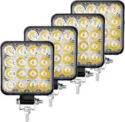 BYBDQKTVEH 4pcs Car LED Bar Worklight 48W Offroad Work Light 12V Light Fog Lamp 4x4 LED Tractor Headlight Bulbs Spotlight for Truck ATV 4 I Work Light