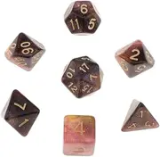 Generic KTV Party Accessory Set of Polyhedral Dice for and RPG, Pink Purple